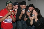 NewClear band eating cupcakes
