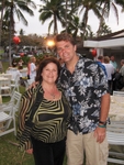 Brenda with Richie McDonald of "Lone Star" at Children's Miracle Network benefit in Hawaii