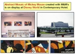 M&M abstract Mickey Mouse hanging at the Disney Contemporary